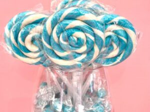 PALETAS DE CARAMELO TURQUESA / CELESTE Y BLANCO